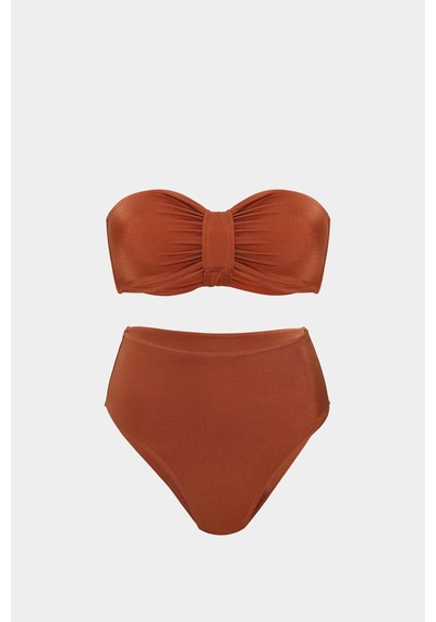 Açelyaokcu Premium Straplez Clementıa Fit Kadın Bikini Altı Kiremit