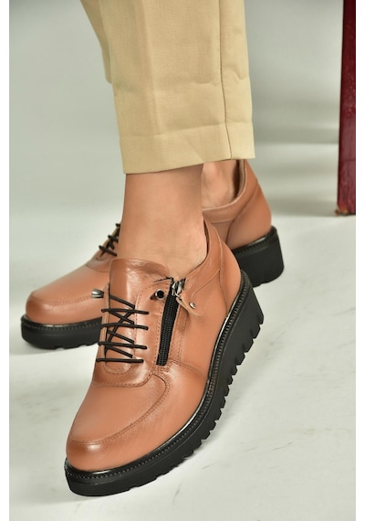 Fox Shoes U555040403 Taba Hakiki Deri Günlük Kadın Ayakkabı Taba-hakiki Deri