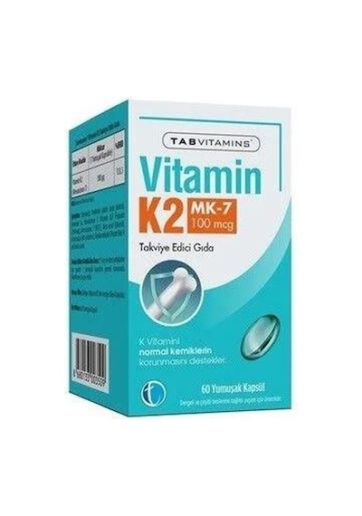Tab Vitamins Vitamin K2 60 Kapsül