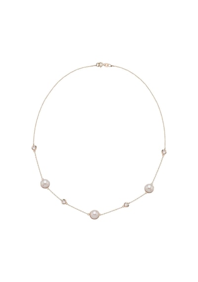 9,5 Mm Doğal İncili Kolye Rose