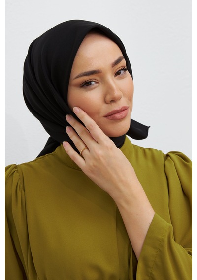 Silk Home Düz Renk Twill Eşarp Siyah