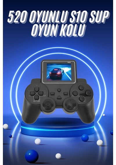 Mey İthalat 2.4 İnç Ekran 520 Oyunlu Retro Temalı Kablosuz Oyun Kolu El Atarisi 32311542