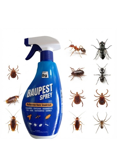 Baupest Sprey 400ml Karasinek, Sivrisinek, Hamam Böceği, Pire, Kene, Tahtakurusu İçin Haşere İlacı