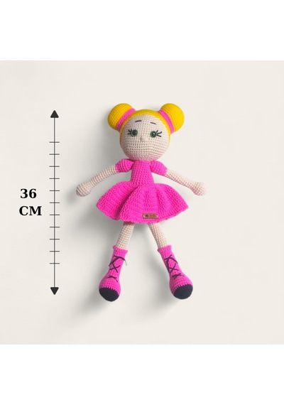 Örme Pembe Bebek Amigurumi Organik Oyuncak-uyku Arkadaşı