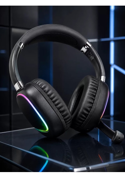 Northcity Kablosuz Bluetooth 5.0 Rgb Işıklı Kulaklık - Tek Şarjla Uzun Süre Dinlence