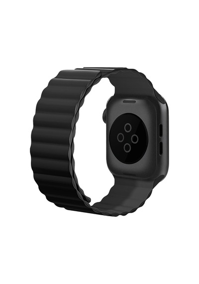 Watch Ultra 49mm Kordon Raptic Magnetik Tak Çıkar Silikon Strap Kayış Siyah