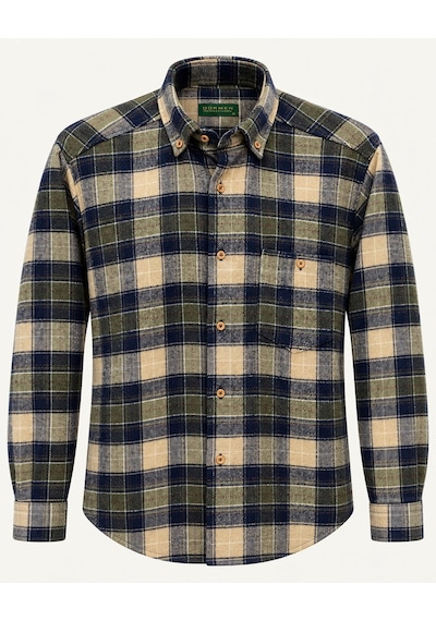 Classics Men Regular Fit Erkek Kışlık Hakiki Oduncu Gömleği Yeşil
