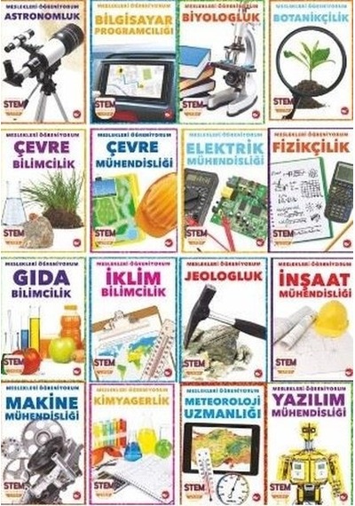 Meslekleri Öğreniyorum Seti - 16 Kitap Takım - R.J. Bailey - Beyaz Balina Yayınları