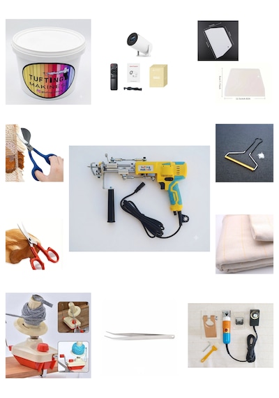 Ak-v Tufting Makinesi Full Set Sarı Ak-v - Turuncu-mavi Tıraş Makinesi Set İçeriği Açıklama Kısmındadır