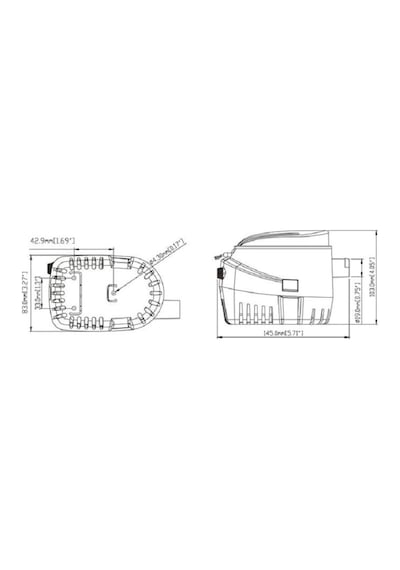 Otomatik Sintine Pompası, 1100gph, 12v, Tekne Sintine Pompası