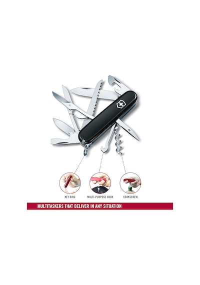 Victorinox 1.3713.3 Huntsman Kamp  Çakı Siyah