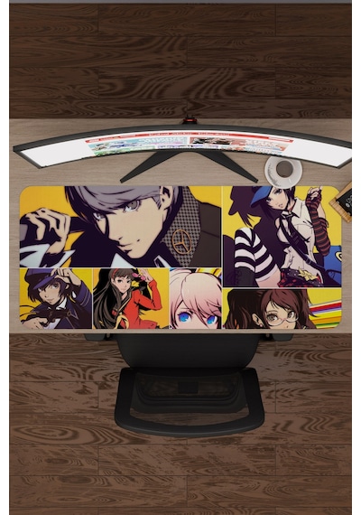 Persona 4 Kaymaz Dikişli Kauçuk Oyuncu Mousepad V2 - 90x40 Xxl Gaming Mouse Pad Fare Altlığı