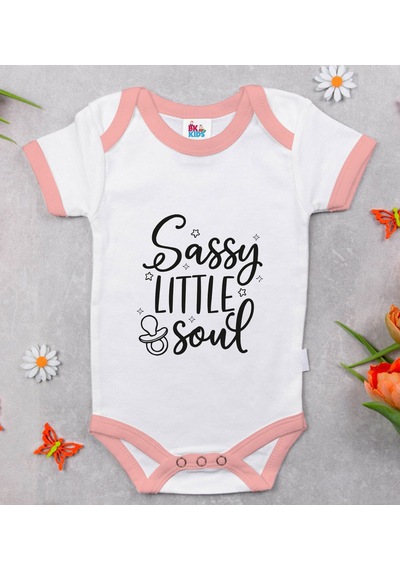 Bk Gift Bk Kids Sassy Little Soul Tasarımlı Pembe Bebek Body Zıbın-1 3-6 Ay Sarı