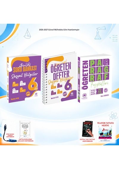 Çanta Yayınları 2026-2027 6. Sınıf Tüm Dersler 3 Kitap Sos Soru/sos Defter/paragraf Set
