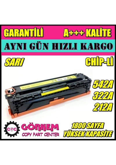 Hp Laserjet Pro 200 Uyumlu Toner Sarı (Cf212A)