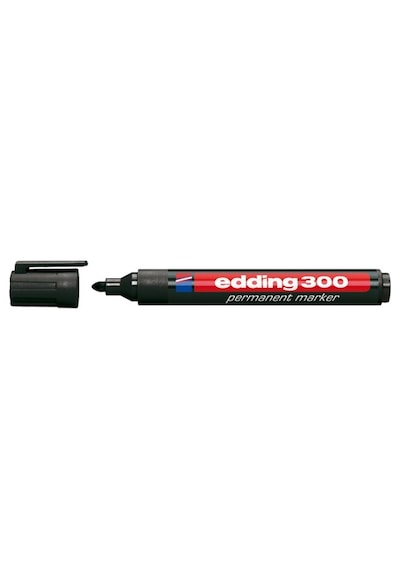 Edding Markör Permanent Yuvarlak Uçlu 1.5-3 MM Siyah 300 - 10 Ade Siyah