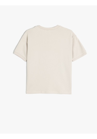 Koton Oversize Basic Tişört Kısa Kollu Bisiklet Yaka Pamuklu Gri 5skb10003tk Gri