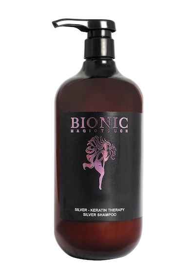 Bionic Beyaz Sarı Saçlar için Silver Keratin Mor Şampuan 1 L