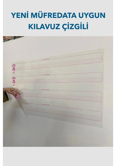 Kılavuz Çizgili Yazı Tahtası Akıllı Kağıt Tahta 110×56 Cm