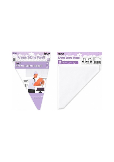 Naylon 25cm 50pcs Krema Sıkma Poşeti Torbası 5468 Çok Renkli