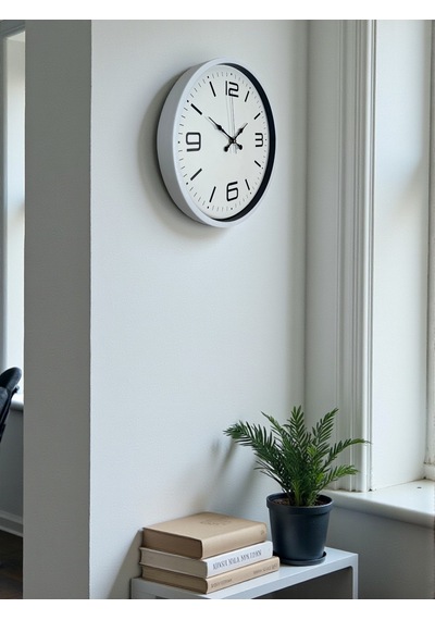 36 Cm Beyaz Modern Dekoratif Duvar Saati Diğer 81866779