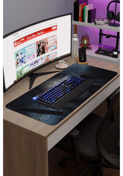 The Witcher V5 90x40 Xxl Gaming Kauçuk Kaymaz Taban Mouse Pad Fare Altlığı