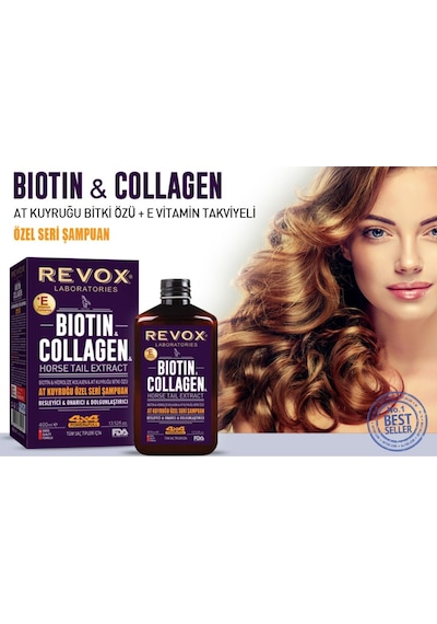 Revox Biotin & Collagen At Kuyruğu Bitki Özlü Şampuan 400 ML