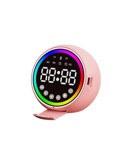 Platoon Pl-4652 Dijital Saat Çalar Ve Bluetooth Wireless Hoparlör Speaker 5w Mini Işıklı Usb Şarjlı