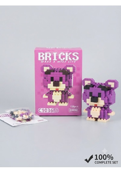 Bricks Yapım Seti - Piksel Ayıcık Modeli - 156 Parça - Koleksiyonluk Figür
