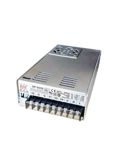 Meanwell Qp-200d ,110v..220vac 5vdc/15a +12vdc/4a +24vdc/3a -12vdc/0.7a Güç Kaynağı