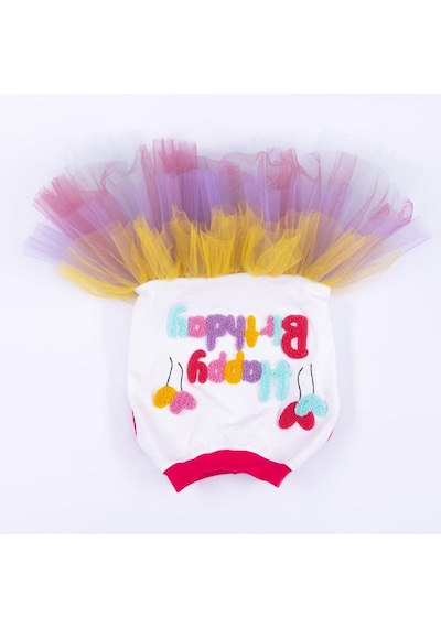Happy Birthday Kedi Köpek Elbisesi - Kedi Köpek Kıyafeti