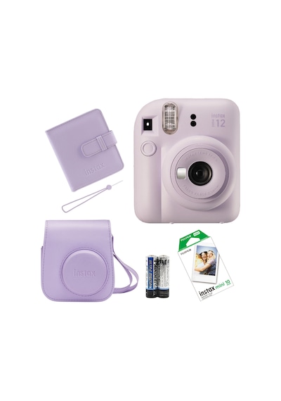 Fujifilm Instax Mini 12 Fotoğraf Makinesi + Askı + Pil + Çanta + 10'lu Film + Albüm