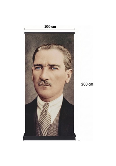 Atatürk Poster Baskılı Pro Roll Up Banner 100x200cm No:2 Diğer