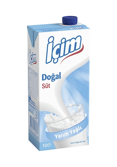 İçim Sade Yarım Yağlı Süt 1 Lt X 6 Adet