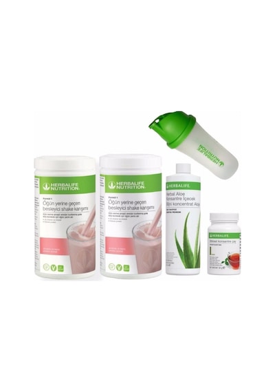 Herbalife Set 2 Adet Ahududu Shake 1 Ad. Aloevera 1 Ad. Klasik Çay 50 Gr Ve Shaker