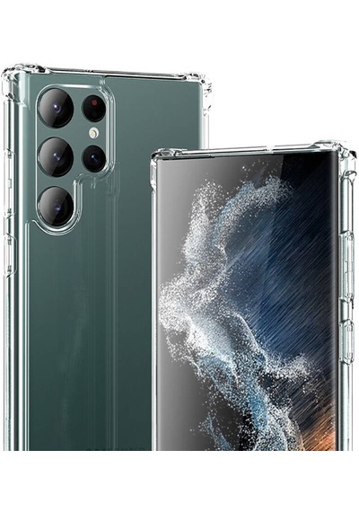 Galaxy Uyumlu S24 Ultra Kılıf Tchs Nitro Anti Shock Silikon - Renksiz Renksiz