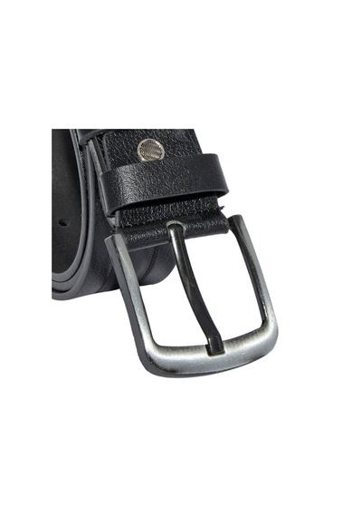 Süzer Deri Siyah Hakiki Deri Desenli Model 4.5 Cm.lik Unisex Spor Kot Kemer Siyah