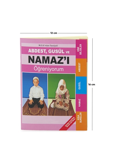 Kızımın İbadet Seti Namaz Ve Kuran Öğreniyorum Çocuk Seccade Seti Pembe