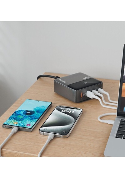 65w Gan Hızlı Şarj Adaptörü 2xusb Pd Qc3.0 2xtype-c Laptop
