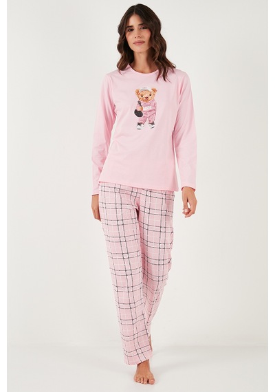 Lela Bayan Pijama Takımı 65723313 Pudra Pudra