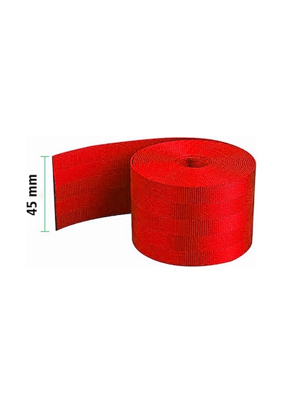 Kırmızı Renkli Emniyet Kemeri 15 Metre 4cm Kemer