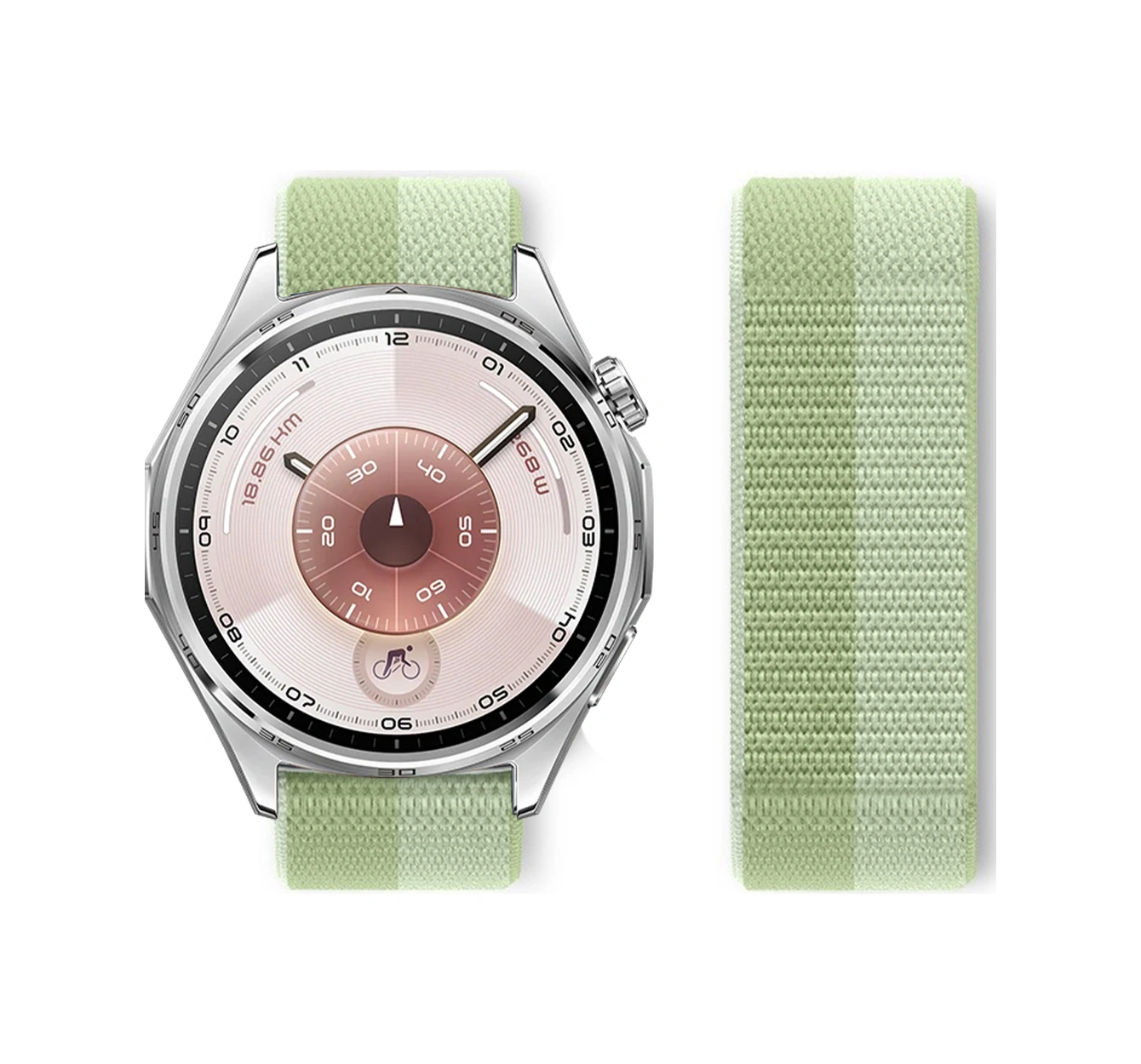 Huawei Watch Gt6 46mm İle Uyumlu Ayarlanabilir Cırt Cırtlı Yumuşak Spor Kumaş Örgü Kordon