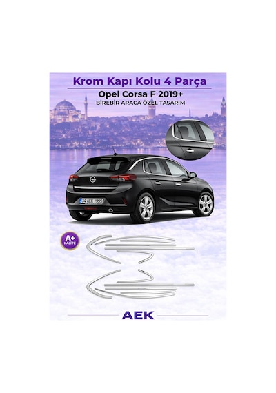 Opel Corsa "f" 2019+ Araca Özel Krom Cam Çerçevesi A+