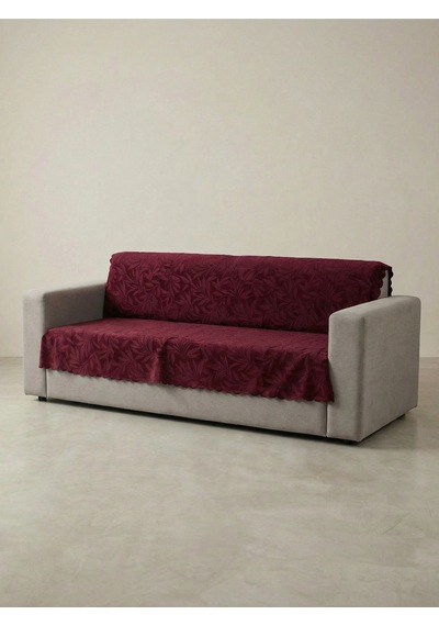 Sofline Kaymaz Tabanlı Tay Tüyü Çekyat, Koltuk, Kanepe Örtüsü 175x210cm Bordo