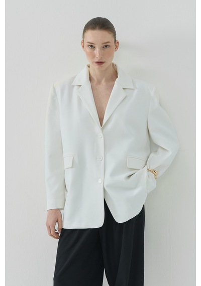 Sena Güven Arwen Blazer Ceket Ekru