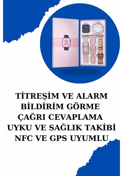Kadınlar İçin Dokunmatik Ekran Akıllı Saat Ve Gamer Kablosuz Bluetooth Kulaklık Anc Özelliği - 4998