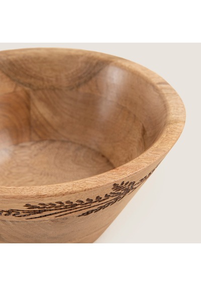 Spiga Ahşap Sunum Kasesi 20x20x10 Cm Natural Naturel