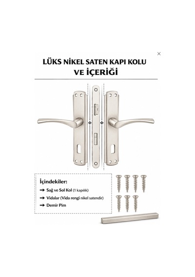 Kapı Kolu Nikel Saten Bravo Aynalı Oda Lüks