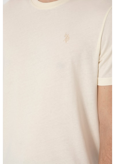 U.S. Polo Assn. Erkek Regular Fit Bisiklet Yaka Krem Tişört 50306913-VR071 U.S. Polo Assn. Erkek Regular Fit Bisiklet Yaka Krem Tişört 50306913-VR071