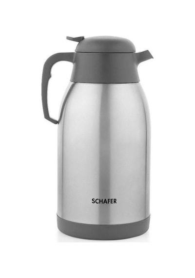 Schafer Çelik Termos 2 Litre Gri Renk Gri